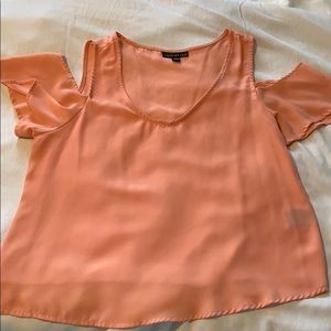 Peach cold shoulder top XL
